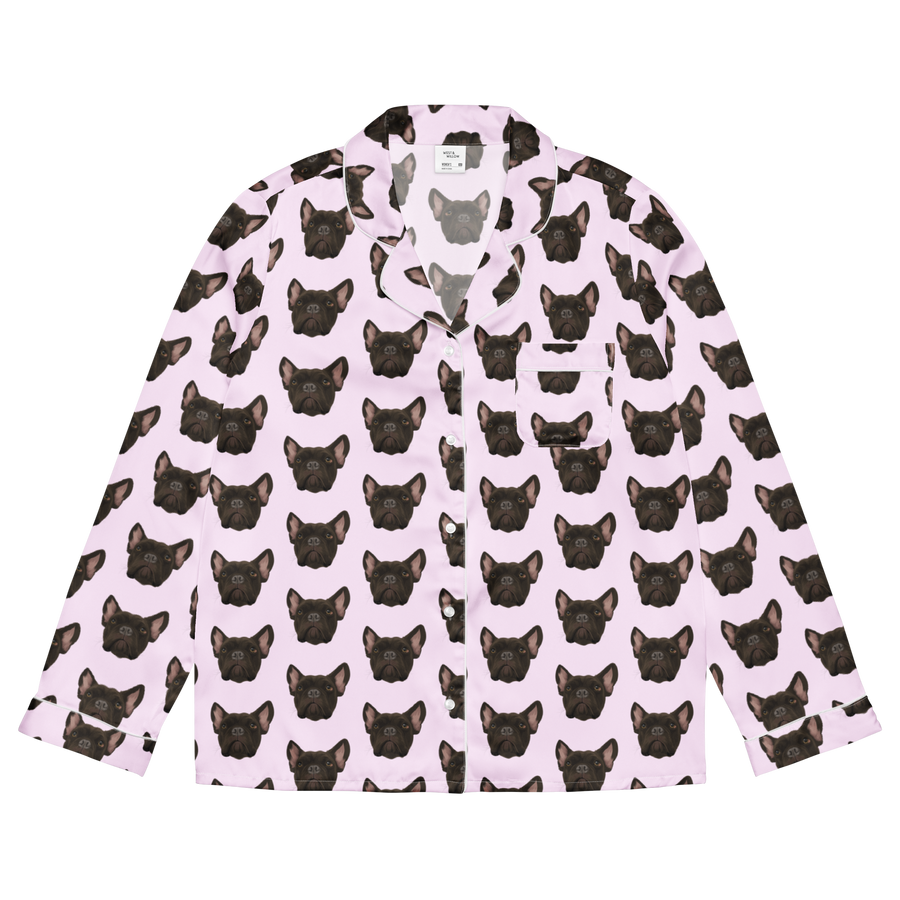 Custom Pet Face Pajama Long Sleeve Shirt