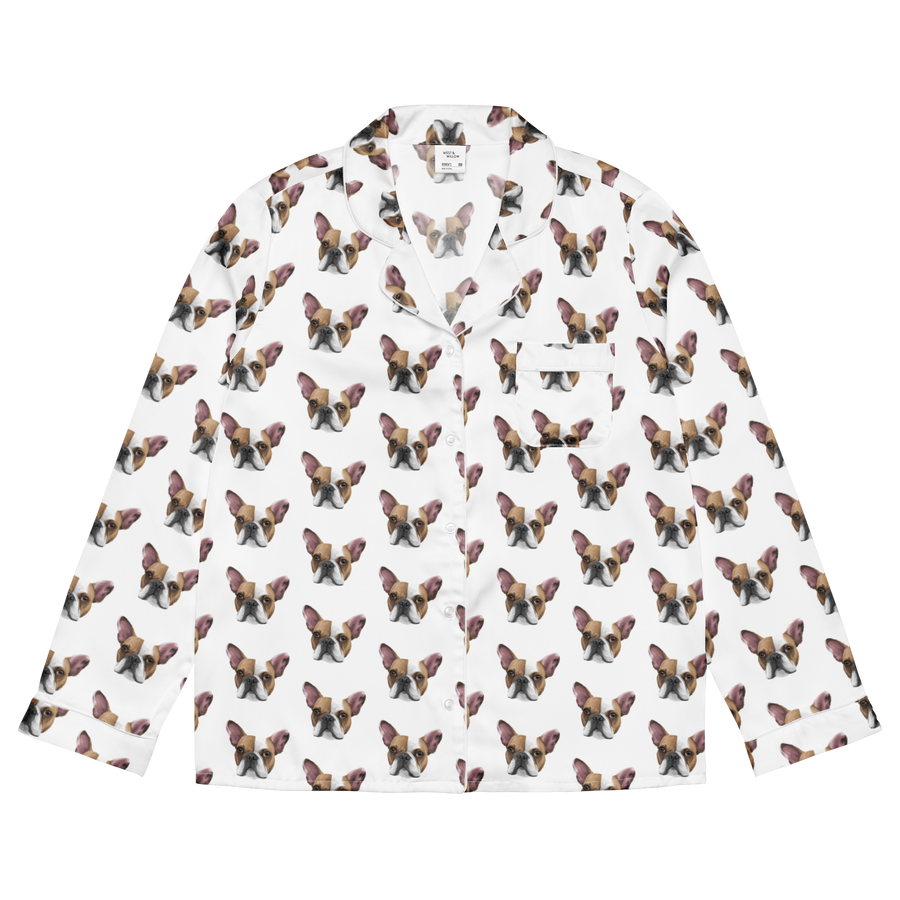 Custom Pet Face Pajama Long Sleeve Shirt