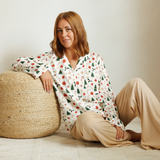 Pet Inspired Print Pajama Long Sleeve Shirt