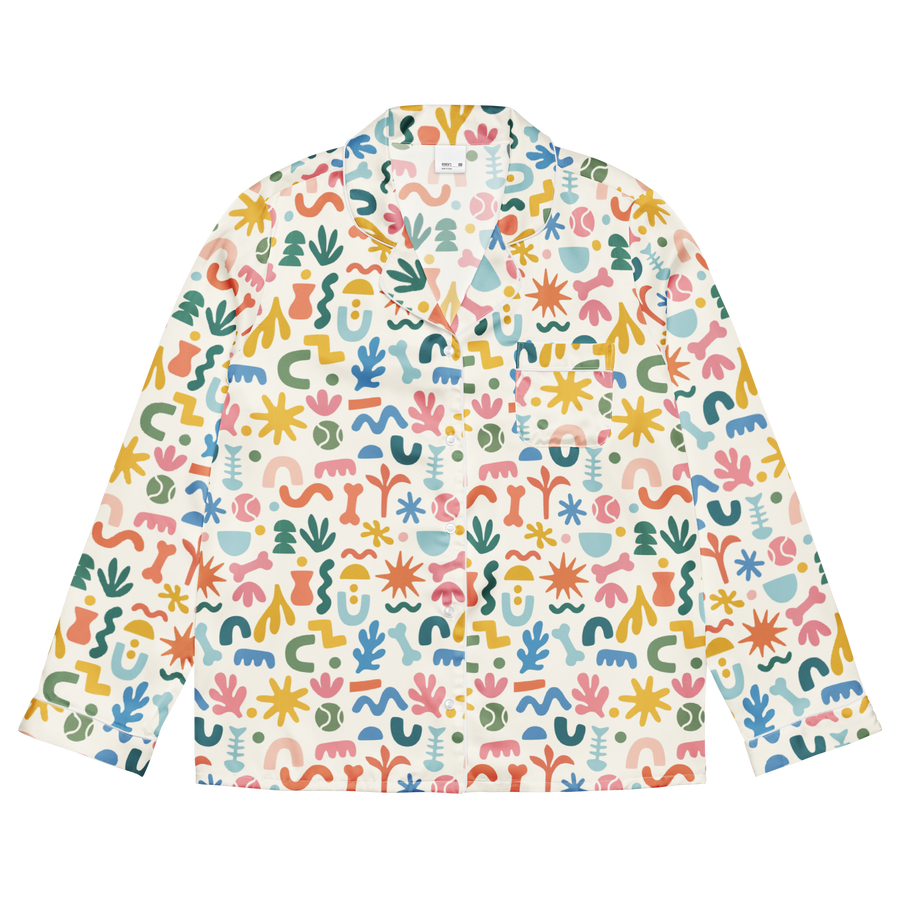 Pet Inspired Print Pajama Long Sleeve Shirt