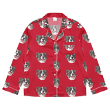 Custom Pet Face Pajama Long Sleeve Shirt