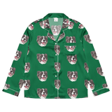 Custom Pet Face Pajama Long Sleeve Shirt