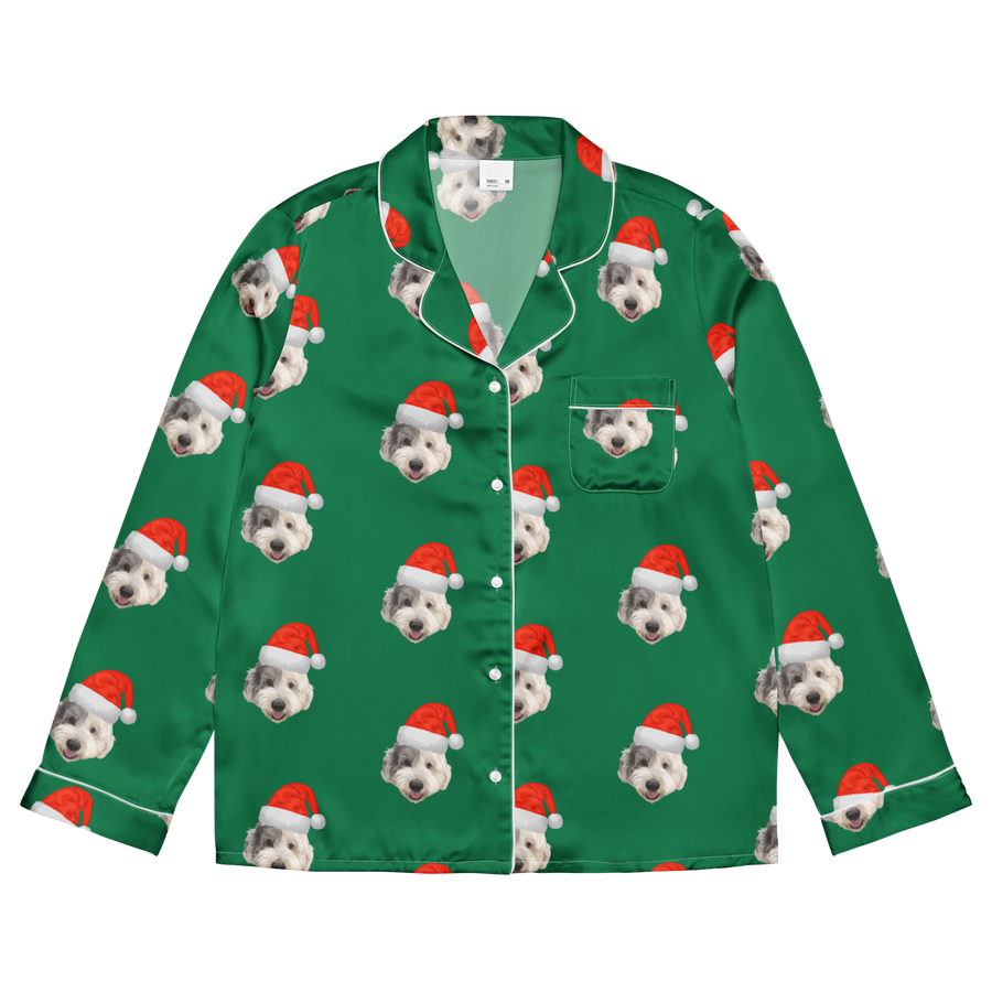 Custom Pet Face Pajama Long Sleeve Shirt