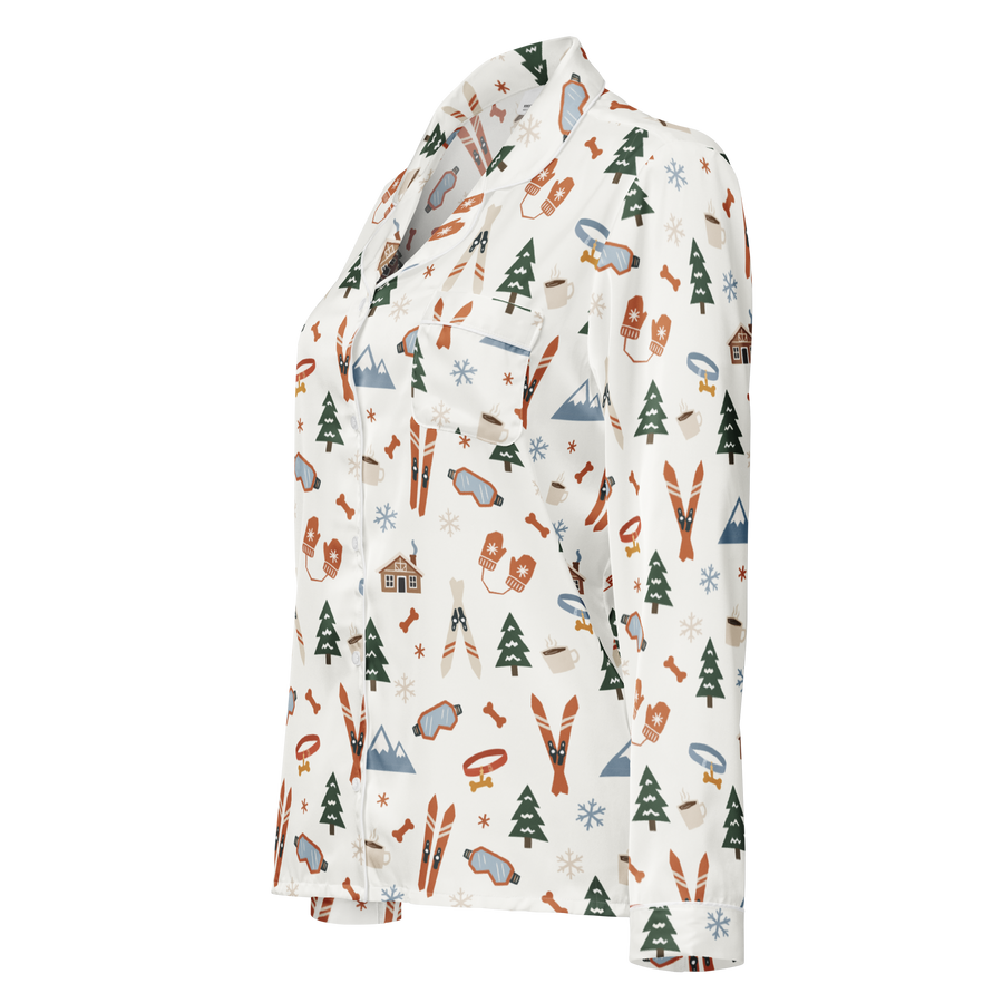 Pet Inspired Print Pajama Long Sleeve Shirt