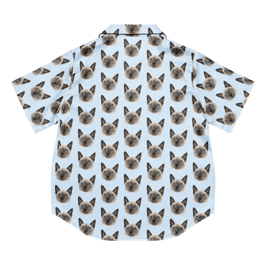Custom Pet Face Pajama Short Sleeve Shirt
