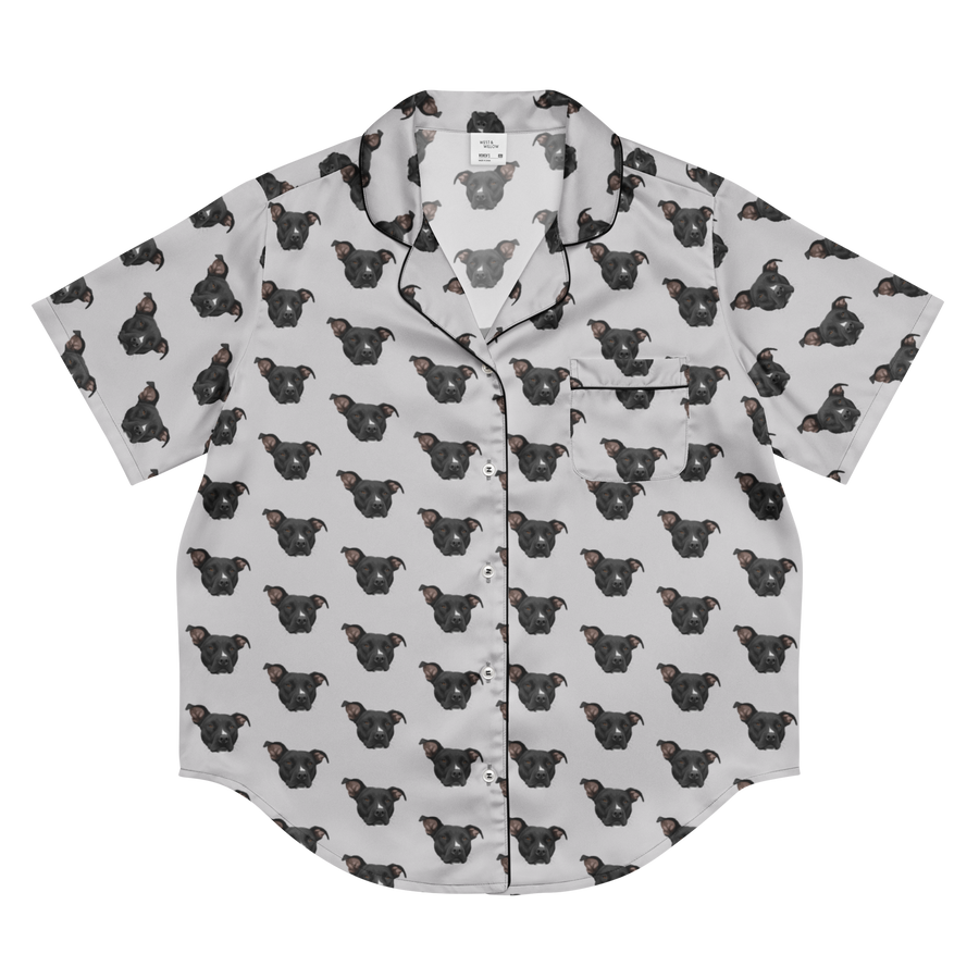 Custom Pet Face Pajama Short Sleeve Shirt