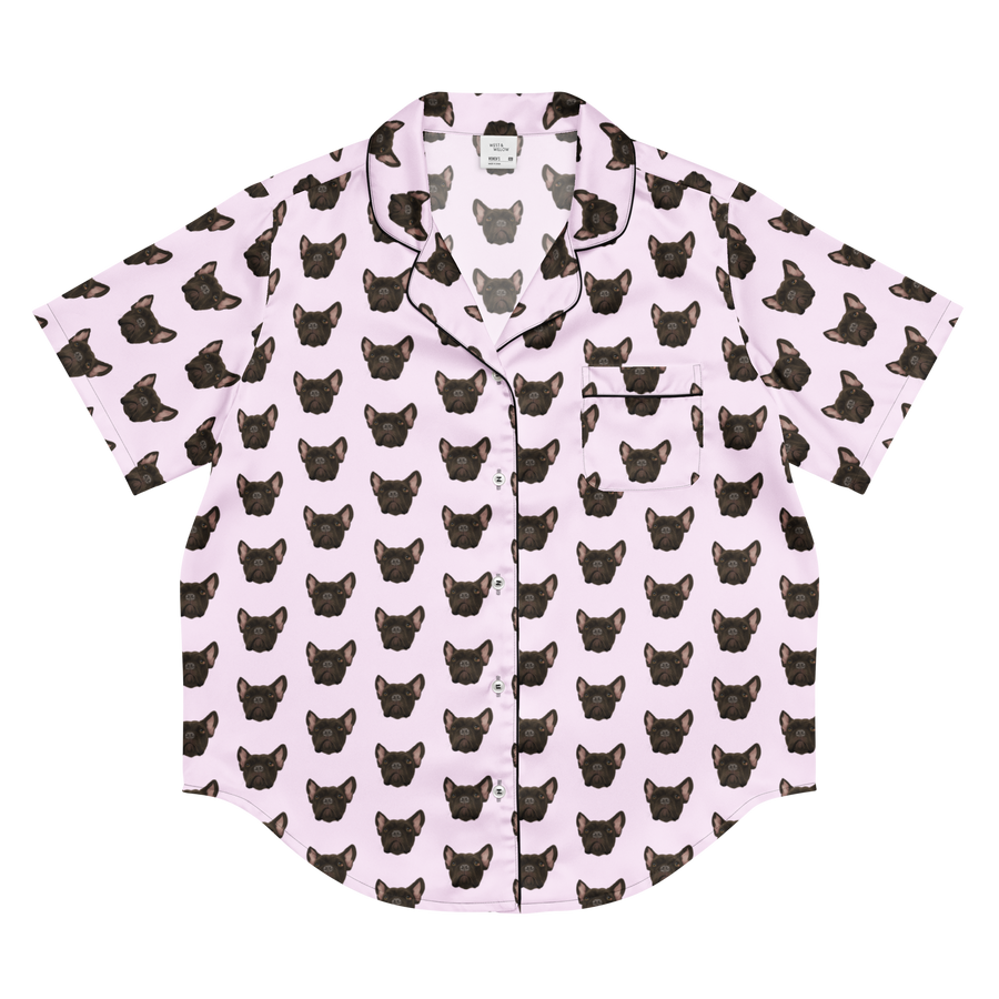 Custom Pet Face Pajama Short Sleeve Shirt