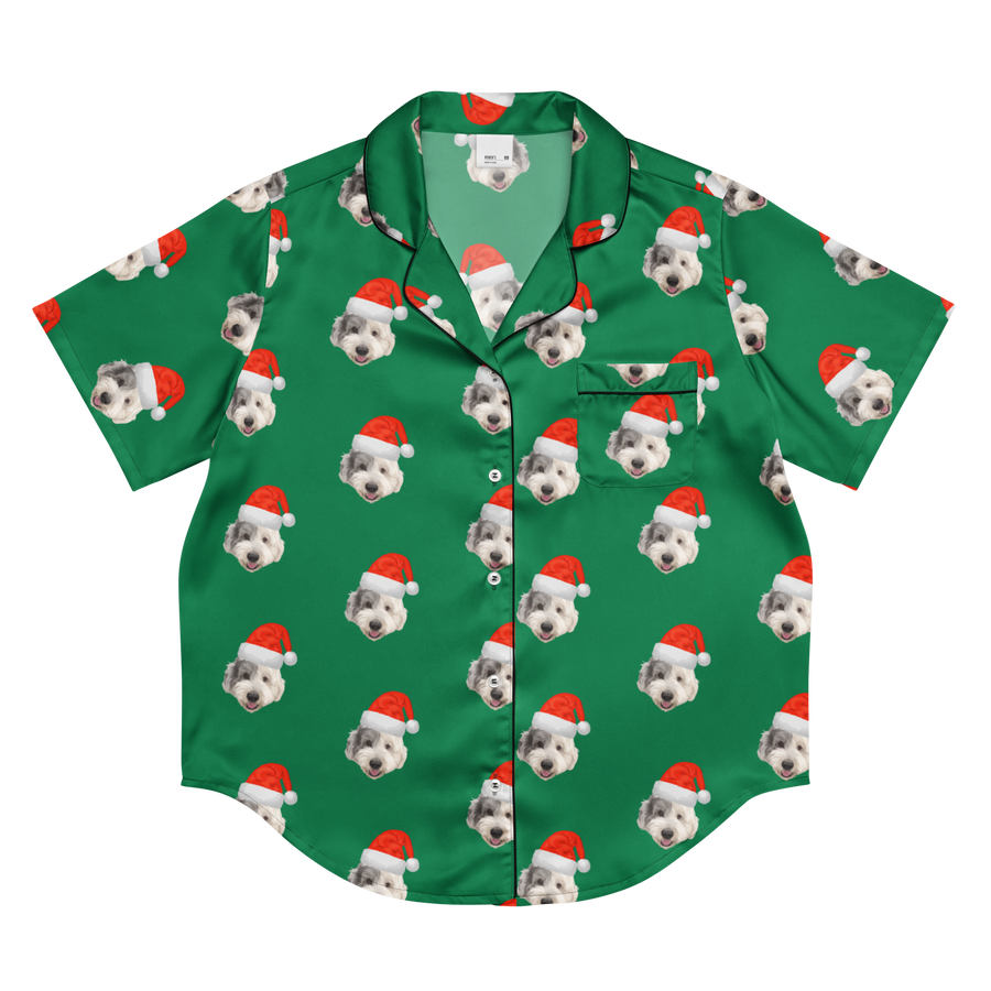 Custom Pet Face Pajama Short Sleeve Shirt