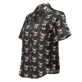 Custom Pet Face Pajama Short Sleeve Shirt