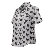 Custom Pet Face Pajama Short Sleeve Shirt