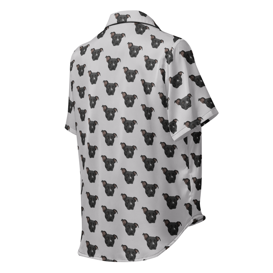 Custom Pet Face Pajama Short Sleeve Shirt