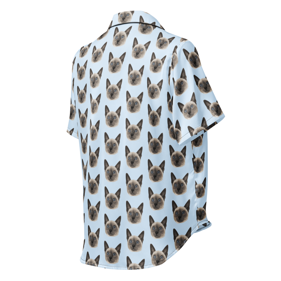 Custom Pet Face Pajama Short Sleeve Shirt