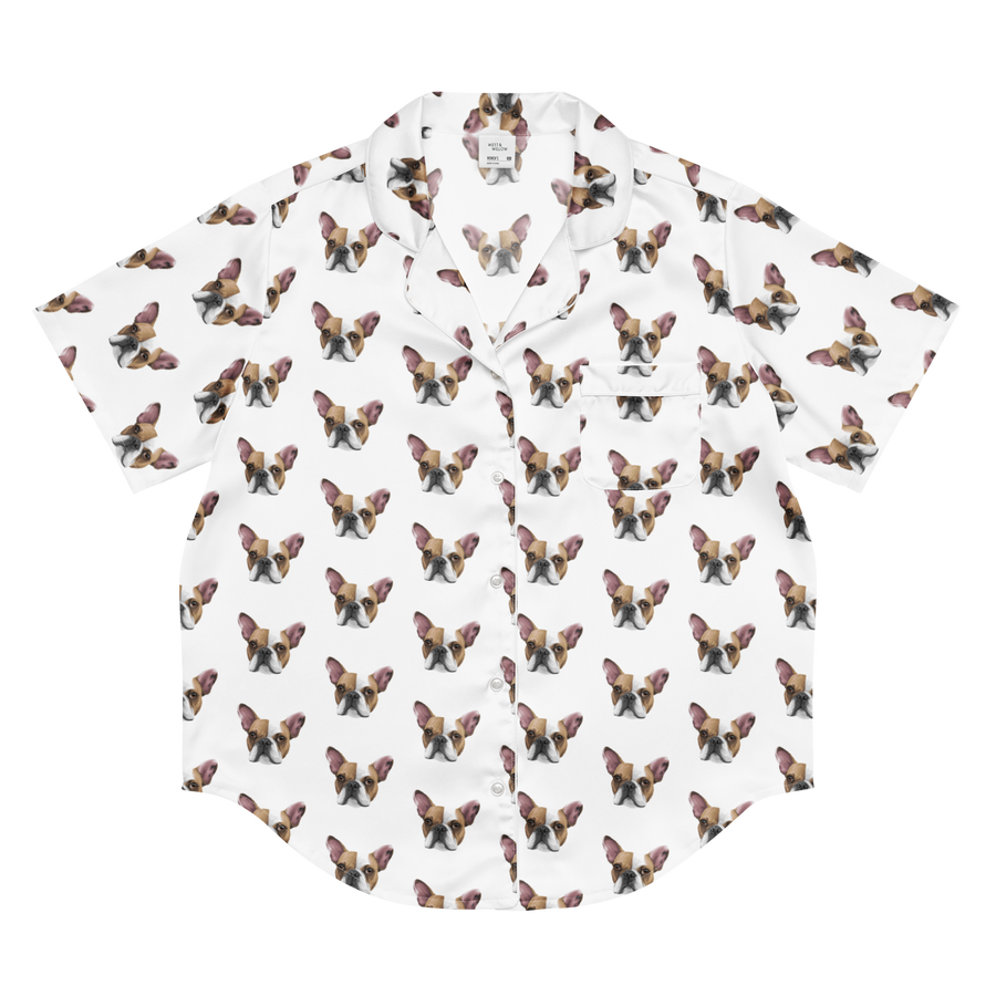 Custom Pet Face Pajama Short Sleeve Shirt