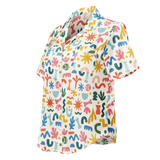 Pet Inspired Print Pajama Short Sleeve Shirt