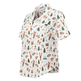 Pet Inspired Print Pajama Short Sleeve Shirt