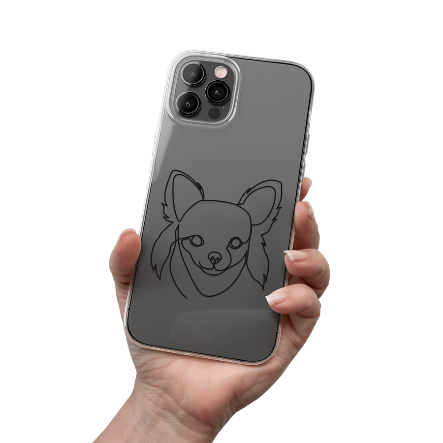 Custom Line Style Pet Portrait Phone Cases