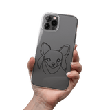 Custom Line Style Pet Portrait Phone Cases