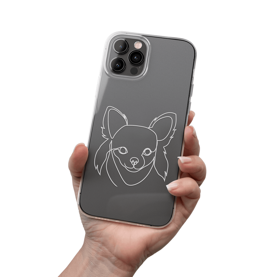 Custom Line Style Pet Portrait Phone Cases