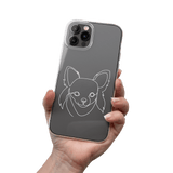 Custom Line Style Pet Portrait Phone Cases