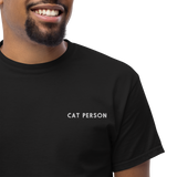 Cat Person Embroidered T-Shirt