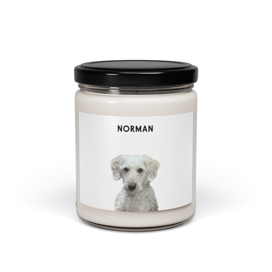 Custom One Pet Portrait Candle