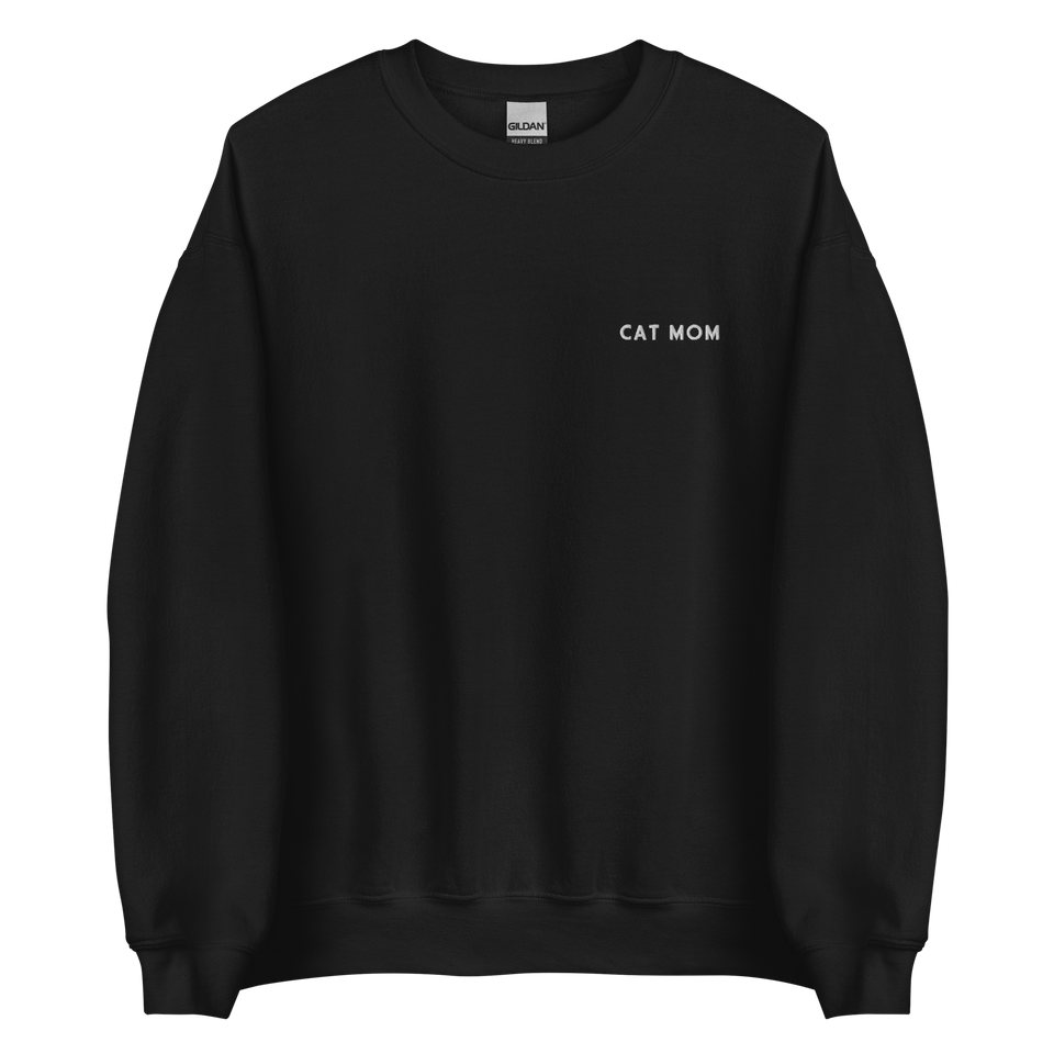 Cat Mom Embroidered Pet Crewneck