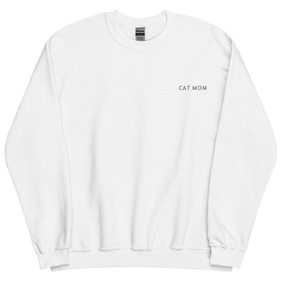 Cat Mom Embroidered Pet Crewneck