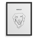 Custom One Pet Line Drawing Portrait