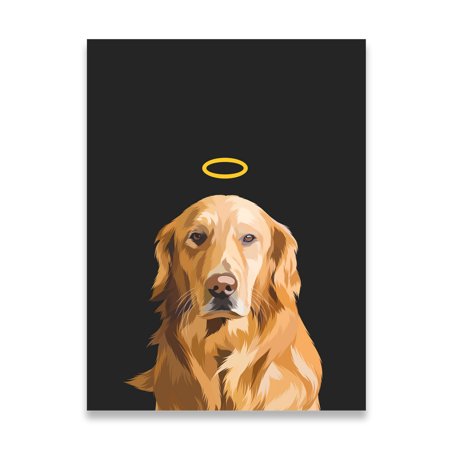 Custom Memorial Pet Portrait w/ Halo