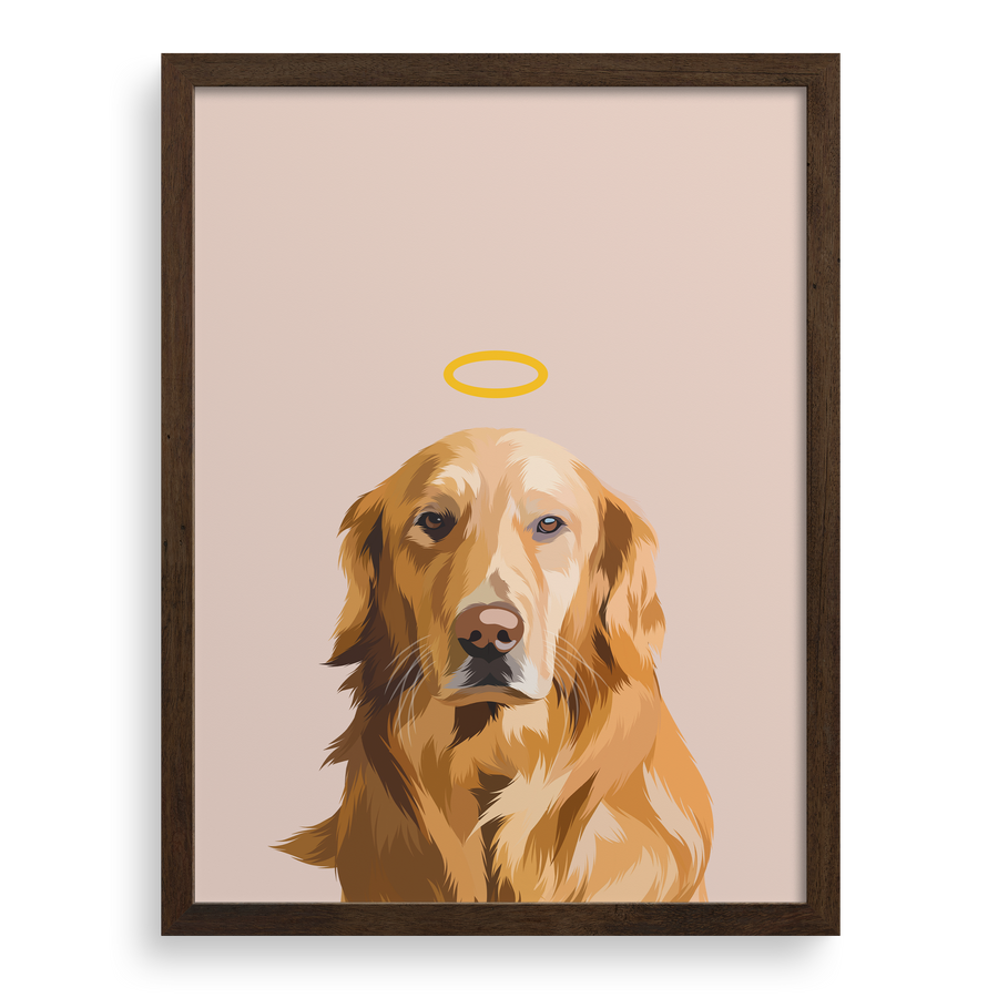 Custom Photo Pet Memorial Wall Art, Dog Passed Away Gift, Pets In